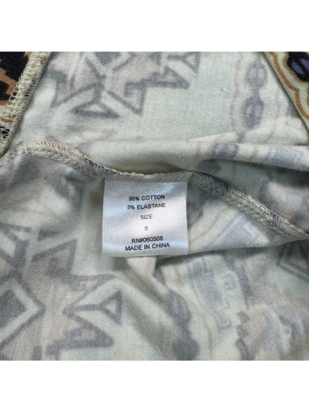 Angie Maxi A-Line Skirt Womens Size Small Light Yellow Geometric Pull On Aztec - Picture 7 of 15
